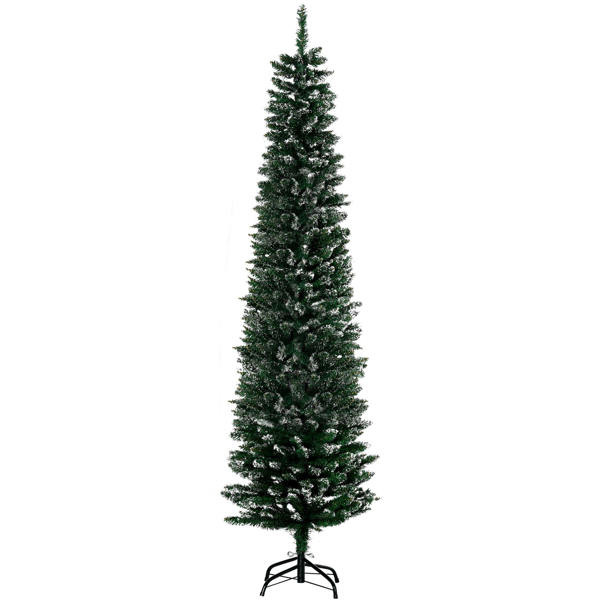 KÜNSTLICHER Weihnachtsbaum, 190 cm Christbaum mit 570 Spitzen für Weihnachten - Grün, Kunststoff (53/190cm) - HOMCOM