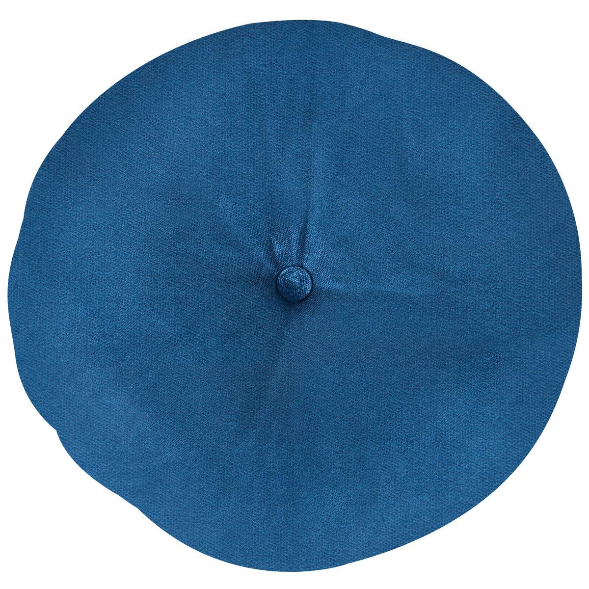 3-SITZER-SOFA Samtstoff Marineblau Skien - Hellblau, Textil (204/86/78cm) - Beliani