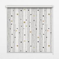 INNENROLLO - Fensterrollo - Rollo - 140x140 cm - Streifen und Punkte - Gelb, Kunststoff (140/140/0.5cm) - TULUP
