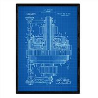 POSTER Gang Patent A3 Rahmenlos - Blau, Papier (29.7/5/42cm) - Nacnic