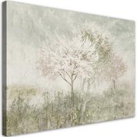 WANDBILD ein blühender baum in der wiese - Beige, Textil (60/40cm) - Feeby