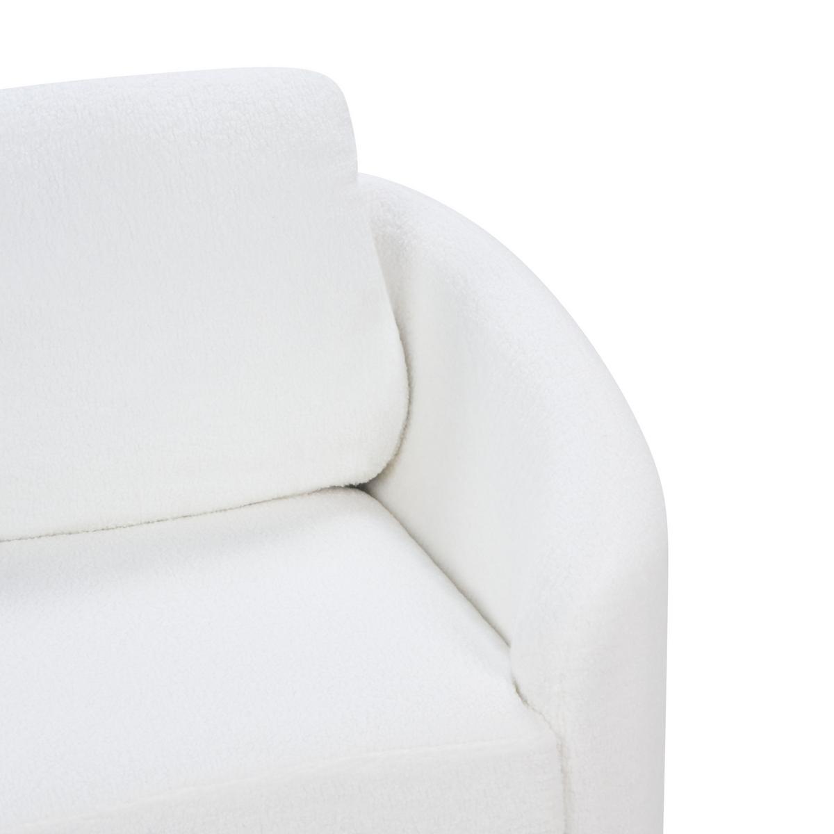 3-SITZER-SOFA Bouclé weiß/gold Trosa - Goldfarben/Weiß, Textil (203/88/86cm) - Beliani