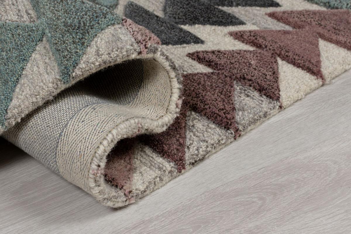 WOLLTEPPICH ESK, geometrisch, aus Wolle, Bunt, 60 x 230 cm - Multicolor, Textil (230/60cm) - KADIMA DESIGN