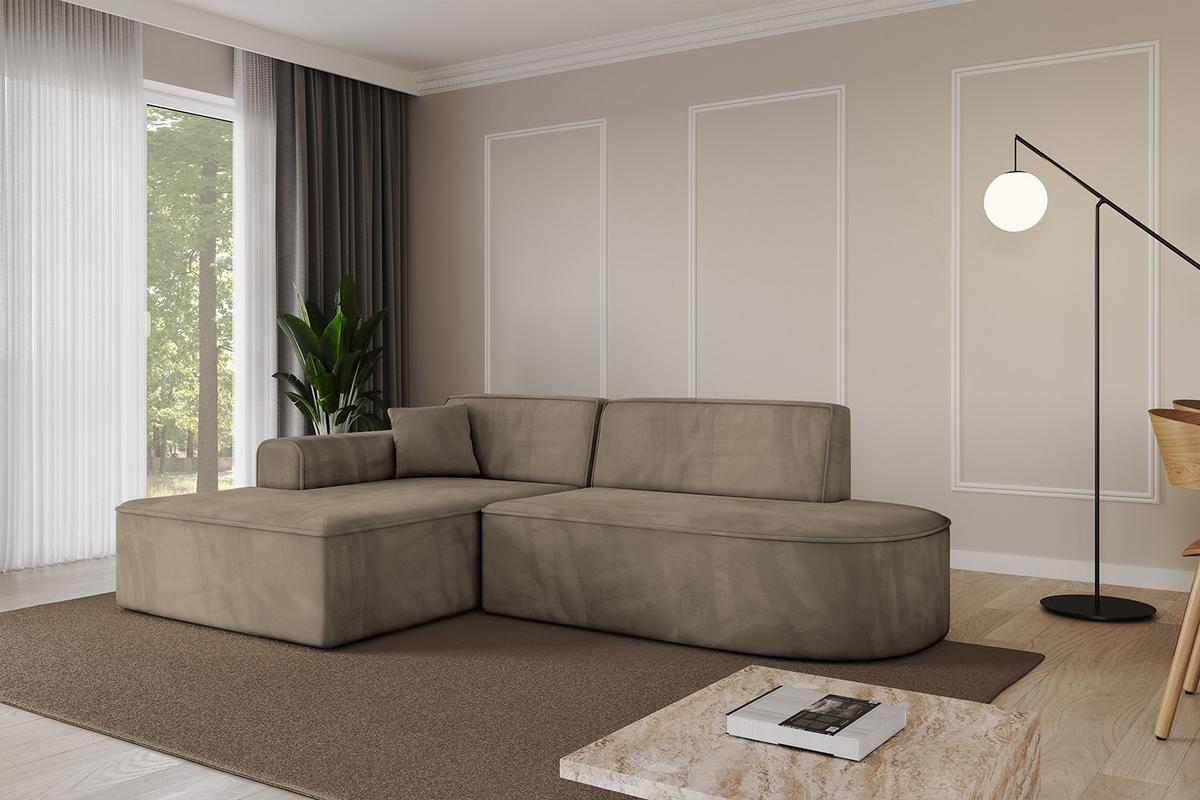 ECKSOFA Ottomane Links IREA-L1-v3 - 234x171x79 cm Braun - Braun, Holzwerkstoff/Textil (234/171cm) - ALTDECOR