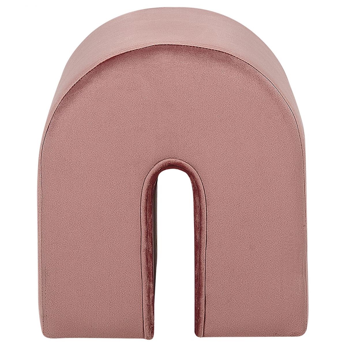 POUF Modoc 42/35/42 cm - Pink, Textil (35/42/42cm) - Beliani