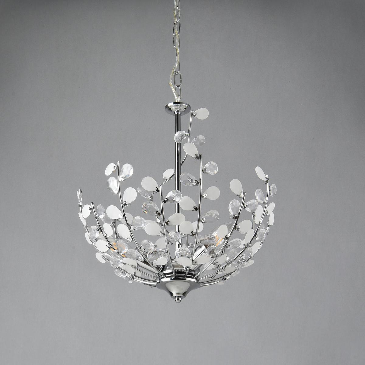 HÄNGELEUCHTE Ampthill - Chromfarben, Kunststoff/Metall (37/37/124cm) - lux.pro
