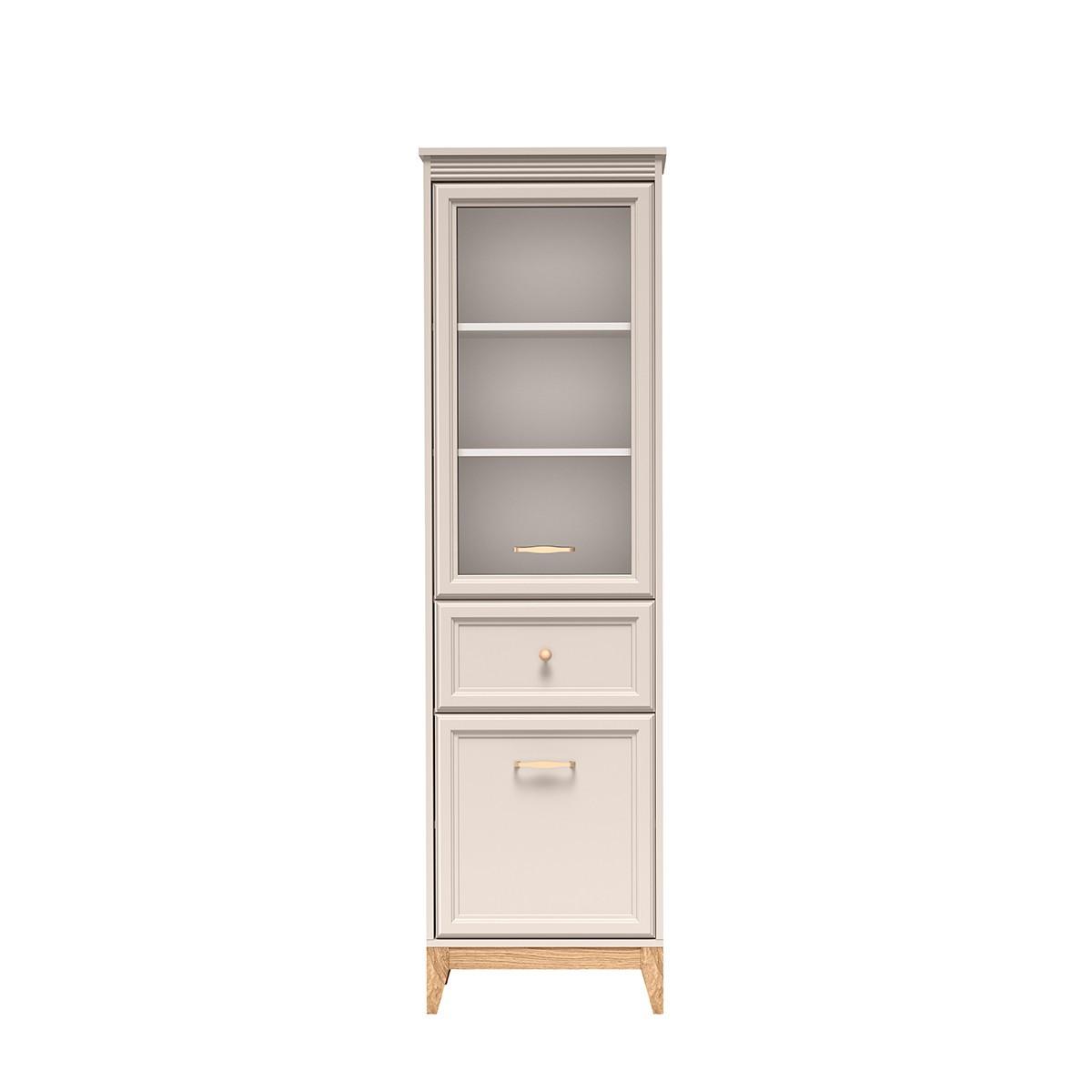 VITRINE CUNEO 193 / 55 cm in Kaschmir - Kaschmir, Holzwerkstoff (55/193/40.5cm) - MASSENO