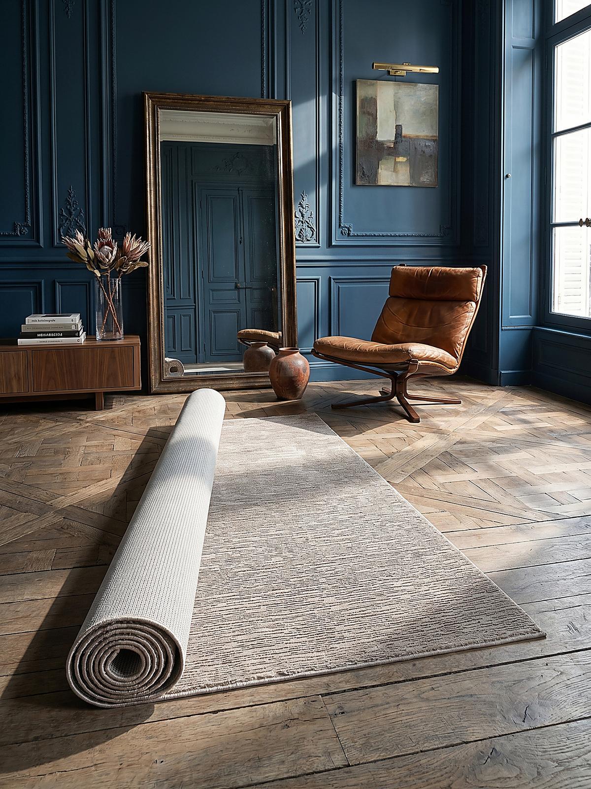 TEPPICHLÄUFER Streifen KASOS Polyester Beige 80 x 300 cm - Beige, Textil (80/300cm) - KADIMA DESIGN