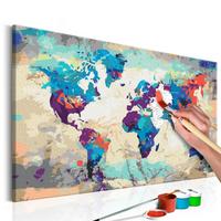 MALEN NACH ZAHLEN 50/40 cm - Multicolor, Textil (1.4/40cm) - KUNSTLOFT