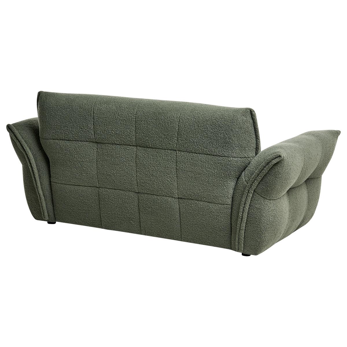 2-SITZER-SOFA Bouclé Grün Halba - Grün, Textil (174/80/85cm) - Beliani