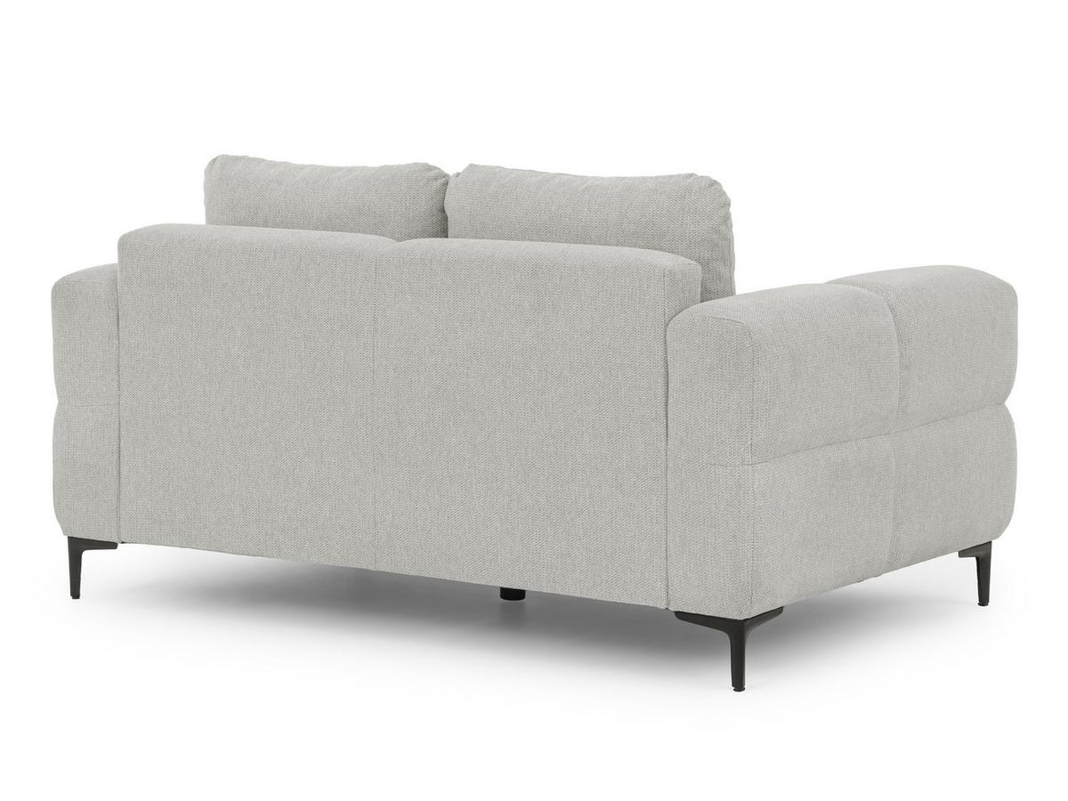 2-SITZER-SOFA Cardea in Bubble-Optik aus weichem Hellgrau Strukturstoff mit hohem Sitzkomfort - Hellgrau/Schwarz, Holz/Textil (154/80/97cm) - S-Style Möbel