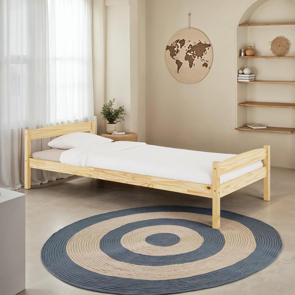 EINZELBETT BORIS 90x200 cm natur - Naturfarben, Holz (90/200cm) - IDIMEX