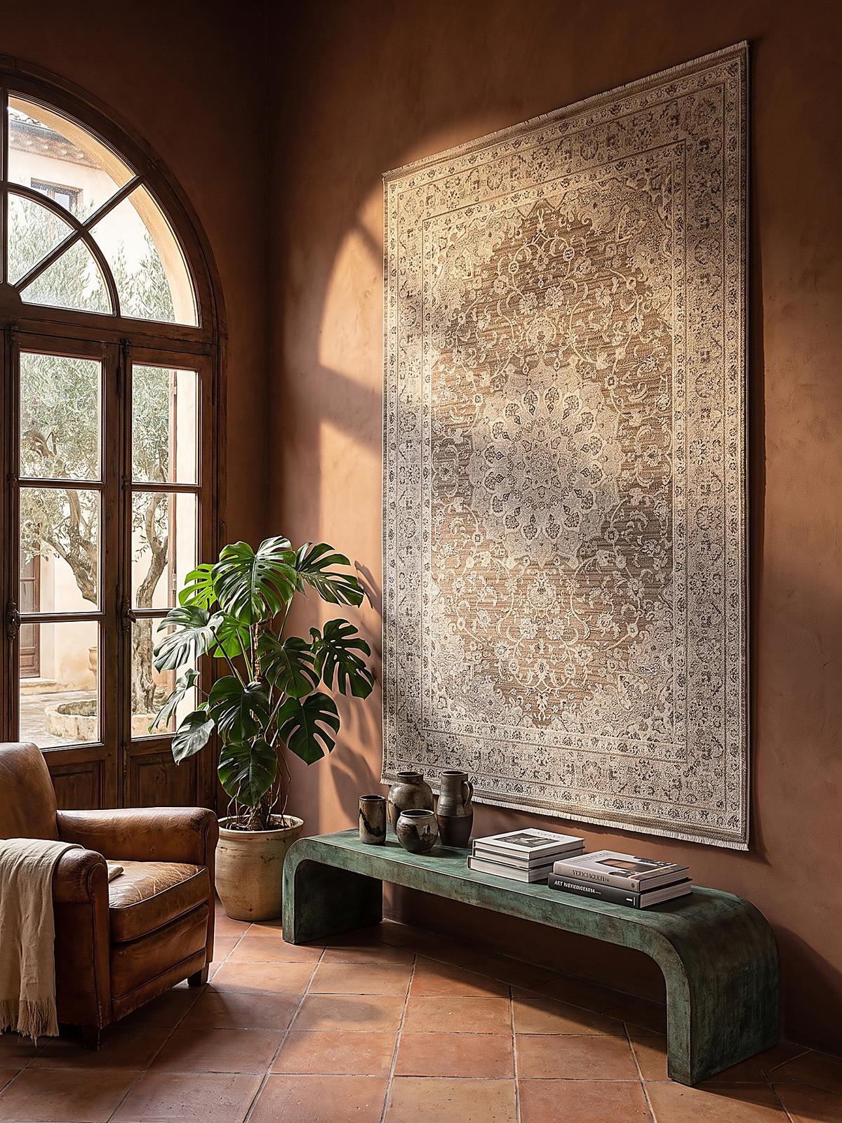 KURZFLORTEPPICH Orientalisch SCRIVIA Polypropylen Braun 120 x 160 cm - Braun, Textil (120/160cm) - KADIMA DESIGN