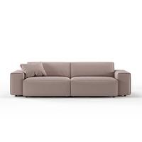 SOFA RANI Pink Cord - Schwarz/Rosa, Kunststoff/Textil (256/71/101cm) - KAWOLA