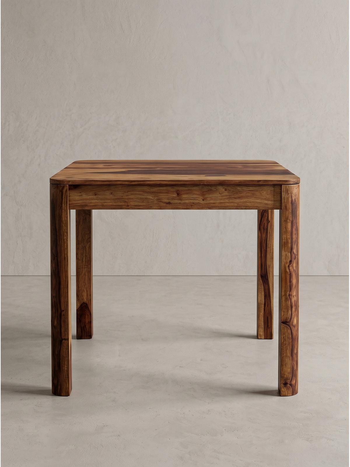 ESSTISCH CHARENTE, Dunkles Massivholz, handgefertigt, 80 x 80 x 76 cm - Braun, Holz (80/80/76cm) - KADIMA DESIGN
