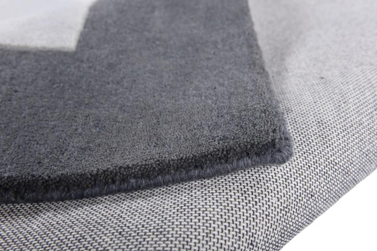 HANDTUFTTEPPICH Royal Ganges 160x230 cm - Silberfarben, Textil (160/230cm) - THEKO