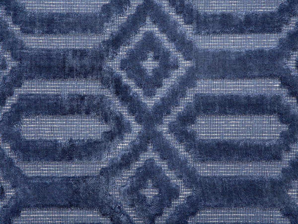 KURZFLOR-TEPPICH Adatepe 230/160 cm - Blau, Naturmaterialien (160/230cm) - Beliani