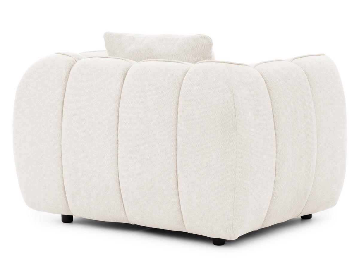 SITZGARNITUR 2+1 Nubira in tief gesteppter Bubble-Optik aus weichem Creme Strukturstoff im modernen Design - Creme/Schwarz, Holz/Kunststoff (172/69/89cm) - S-Style Möbel