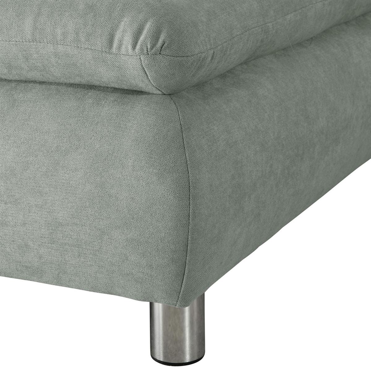 ECKSOFA mit Ottomane links Kaye Flachgewebe hellgrün - Hellgrün, Kunststoff (190/270cm) - 58aufmkessel