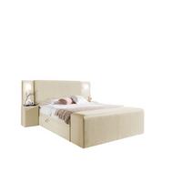 BOXBETT Marten Magic Velvet Set.4 - Creme, Holzwerkstoff/Textil (140/200cm) - Fun Möbel