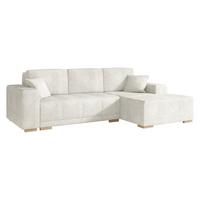 ECKSCHLAFSOFA Bello, Seite: Rechts - Creme/Naturfarben, Holz/Textil (140/240cm) - MIRJAN24