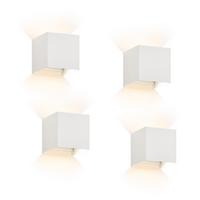LED-WANDLEUCHTE Radiant 10/10/10 cm - Weiß, Metall (10/10/10cm) - ZMH