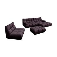 SITZGRUPPE VIVIEN 3ER SET Violett Velvet (1er-Set) - Violett, Kunststoff/Textil (510/85/359cm) - KAWOLA