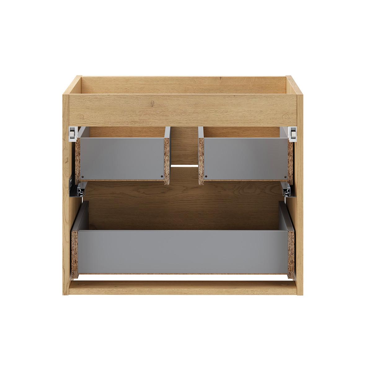 BADMÖBEL 60cm Edmé 2er-Set Holz - Braun, Holzwerkstoff (60/52.2/46cm) - Petits-meubles
