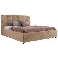 POLSTERBETT GALA CLASSIC 200/200 - Beige Plüsch - ohne Matratze - Beige, Textil (200/200cm) - MKS
