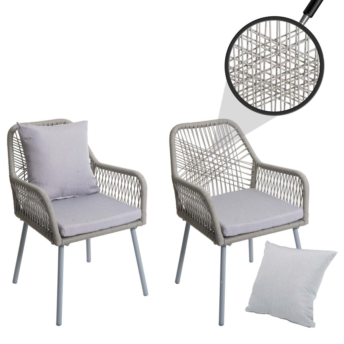 GARTENSTUHL Grau - Grau, Textil (54/81/62cm) - MCW