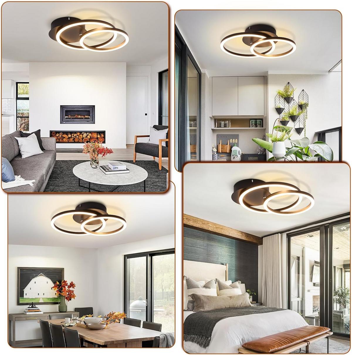 LED-DECKENLEUCHTE Schwarzgast 25/7.4/34.4 cm - Schwarz, Kunststoff (34.4/25/7.4cm) - ZMH