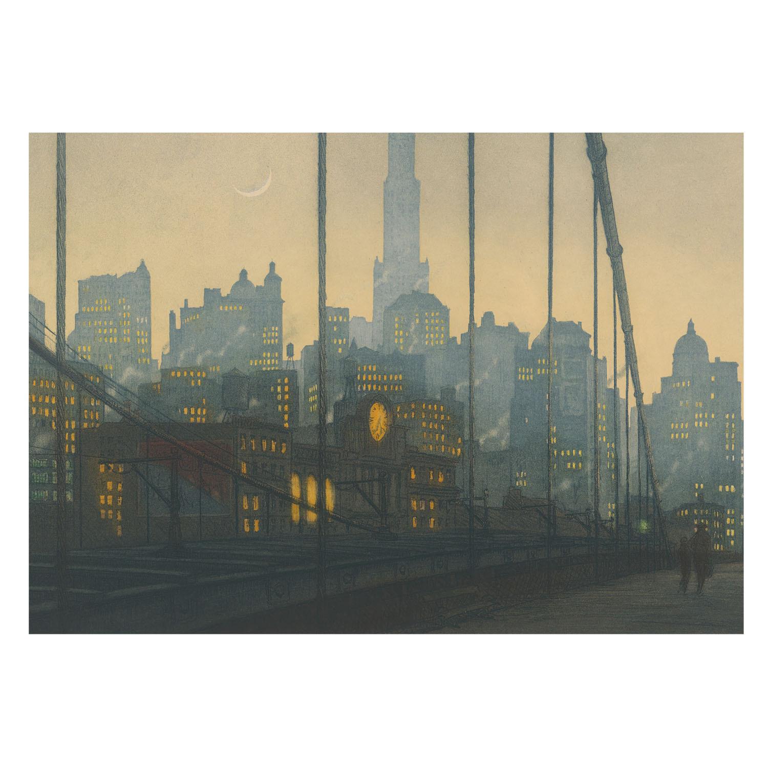 FOTOTAPETE 208x146 cm - Abendpanorama - Grau, Textil (208/146cm) - Wallfluent