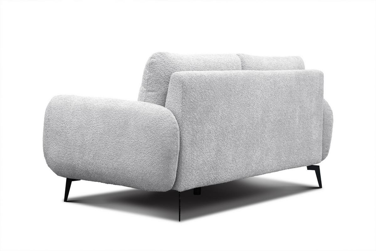 SOFA FEBE 2-Sitzer, hellgrau - Hellgrau/Schwarz, Holz/Textil (160/82/96cm) - Wozimo