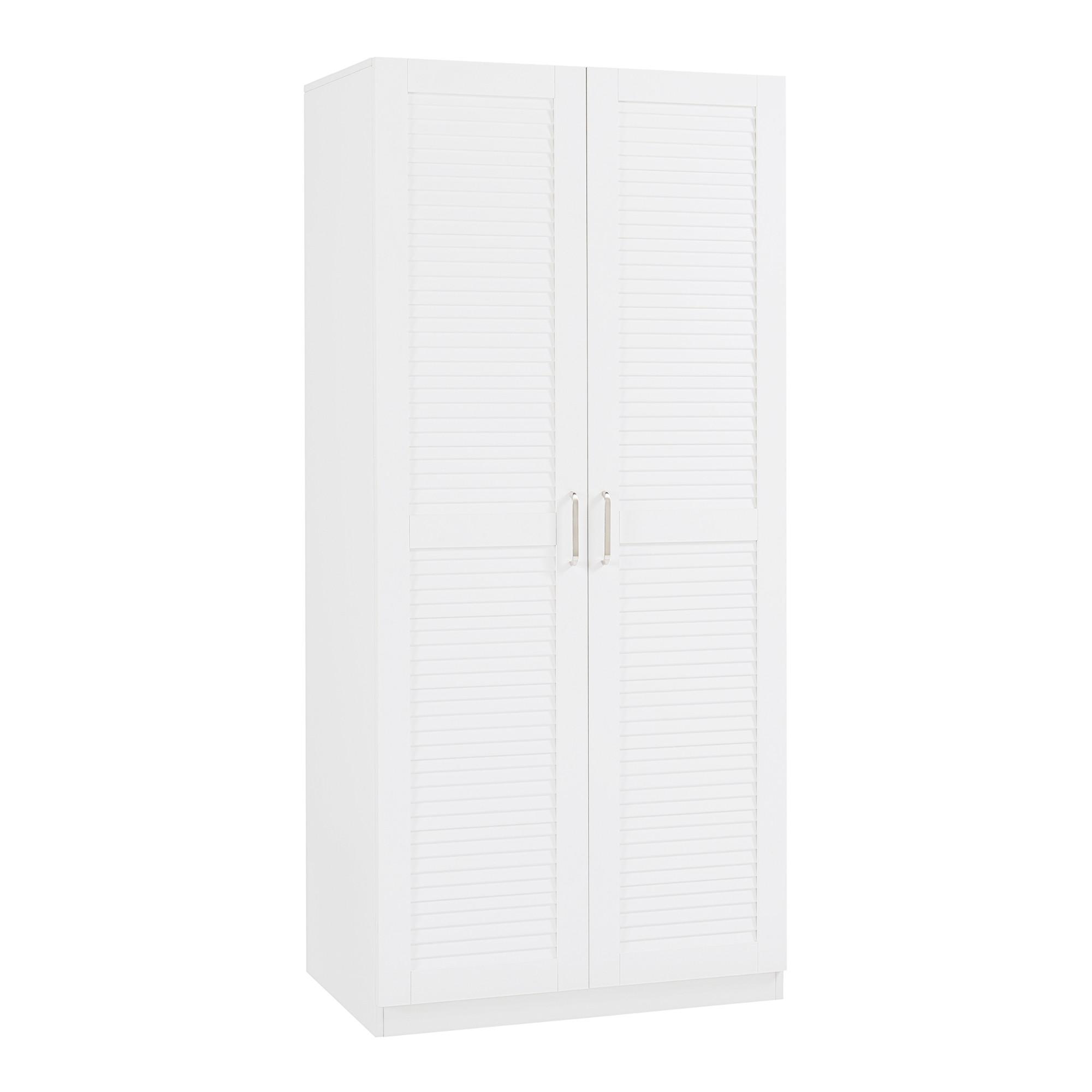 KLEIDERSCHRANK Finning - Weiß, Holzwerkstoff (80/176/52cm) - [en.casa]