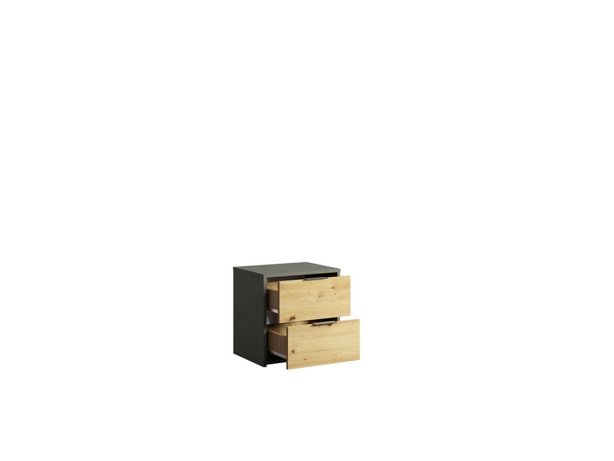 NACHTTISCH Graphit, Eiche Artisan 44/46/35 - Eiche Artisan, Holzwerkstoff (44/46/35cm) - RAUMHIRSCH FURNITURE