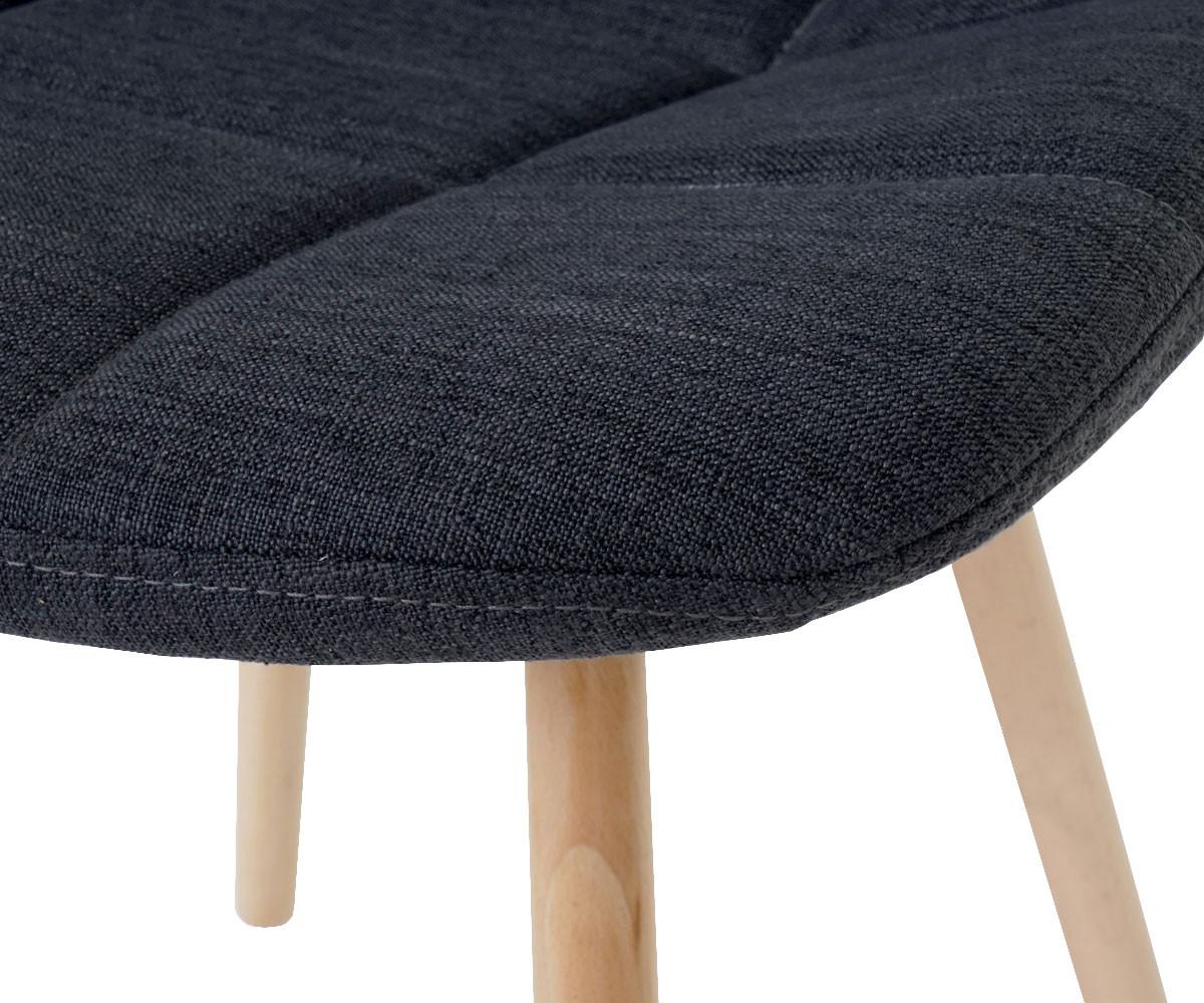 ESSZIMMERSTUHL I Anthrazit 6er-Set - Dunkelgrau/Anthrazit, Textil (47/82/53cm) - MCW