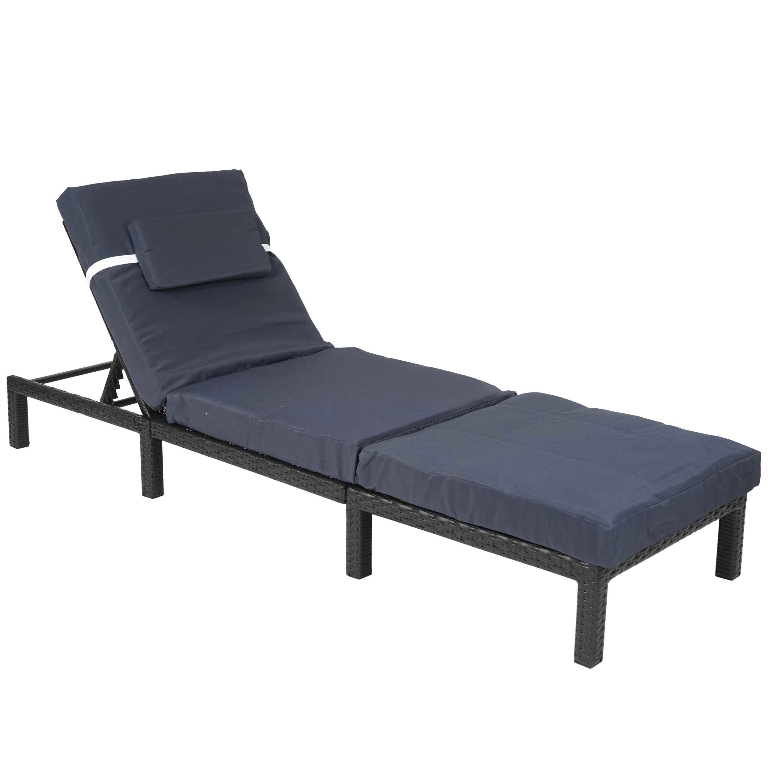 SONNENLIEGE Anthrazit, Grau - Anthrazit/Grau, Kunststoff (60/71/198cm) - MCW