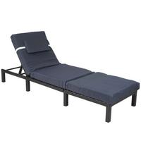SONNENLIEGE Anthrazit, Grau - Anthrazit/Grau, Kunststoff (60/71/198cm) - MCW