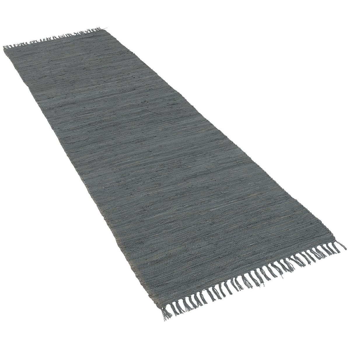 BAUMWOLLE NATUR TEPPICH LÄUFER JOLLY COTTON - Anthrazit, Textil (90/160cm) - Pergamon