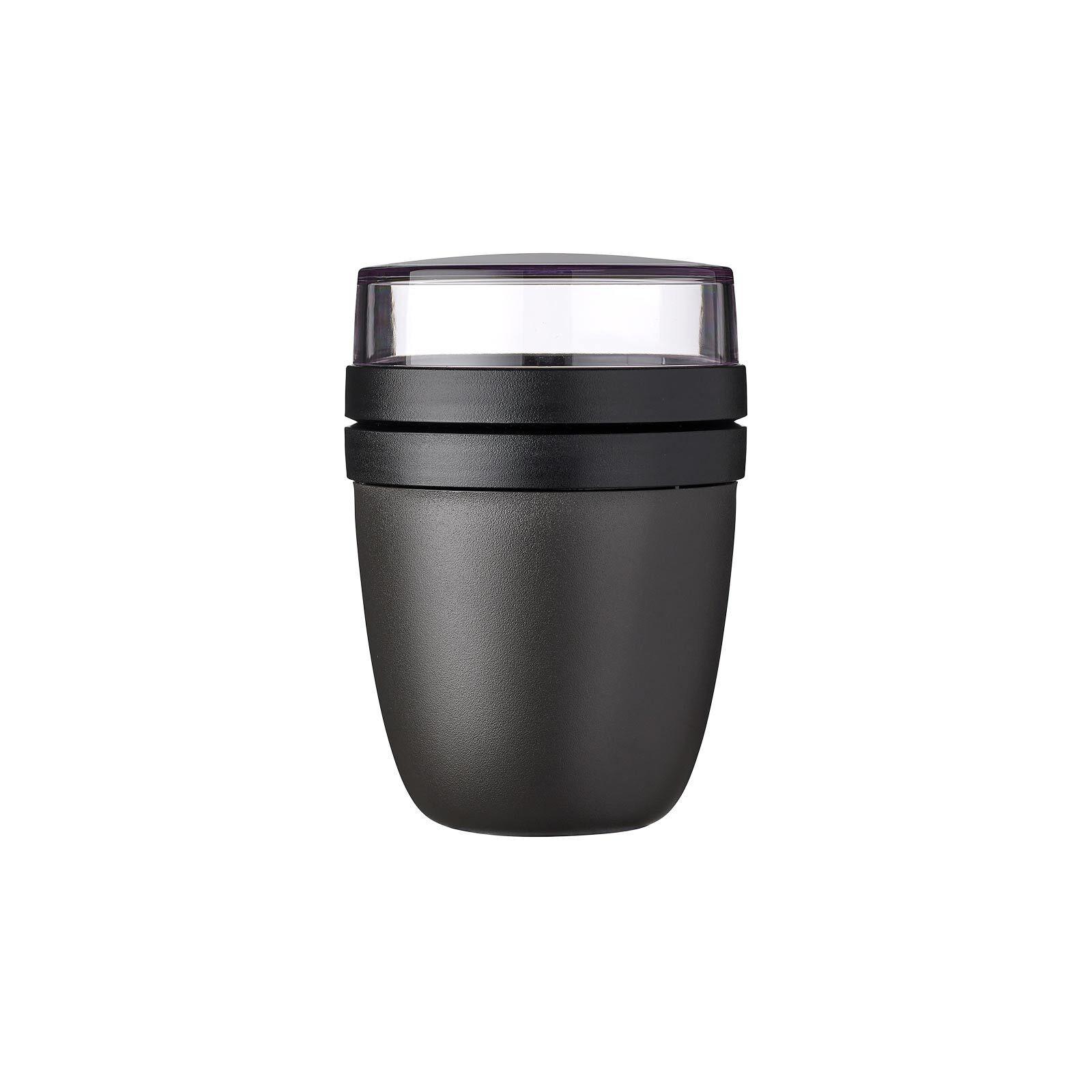 LUNCHPOT Ellipse Nordic Black ø 10.7 cm - Schwarz, Kunststoff (10.7/15.1/10.7cm) - Mepal