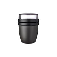 LUNCHPOT Ellipse Nordic Black ø 10.7 cm - Schwarz, Kunststoff (10.7/15.1/10.7cm) - Mepal