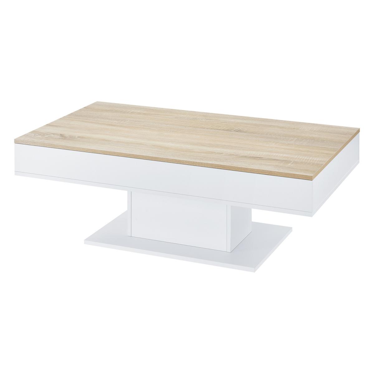 COUCHTISCH Lünen 110/60/40 - Eichefarben, Holzwerkstoff (60/110/40cm) - [en.casa]