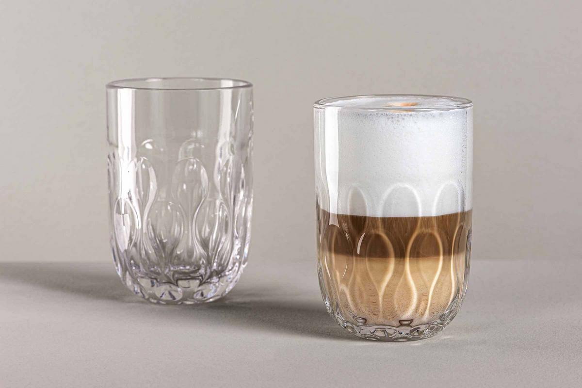 LATTE MACCHIATO GLÄSER (3) Gocce transparent 390 ml 6er Set - Transparent, Glas (0.39L) - Leonardo Living