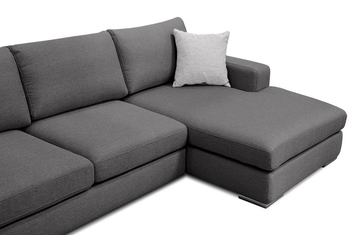 ECKSOFA OTTO 4-Sitzer, dunkelgrau - Dunkelgrau, Holzwerkstoff/Textil (279/159cm) - Wozimo