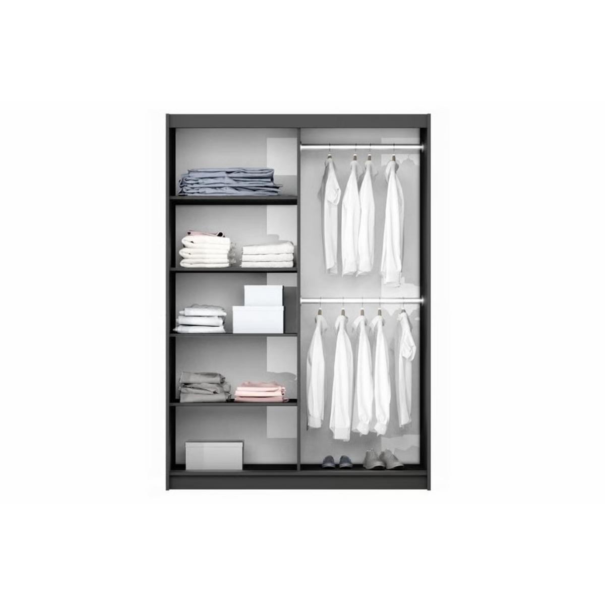SCHWEBETÜRENSCHRANK Visto mit 2 Türen und Spiegel, 150 cm, Sandbeige - Sandfarben, Holzwerkstoff (150/215/65cm) - Beautysofa