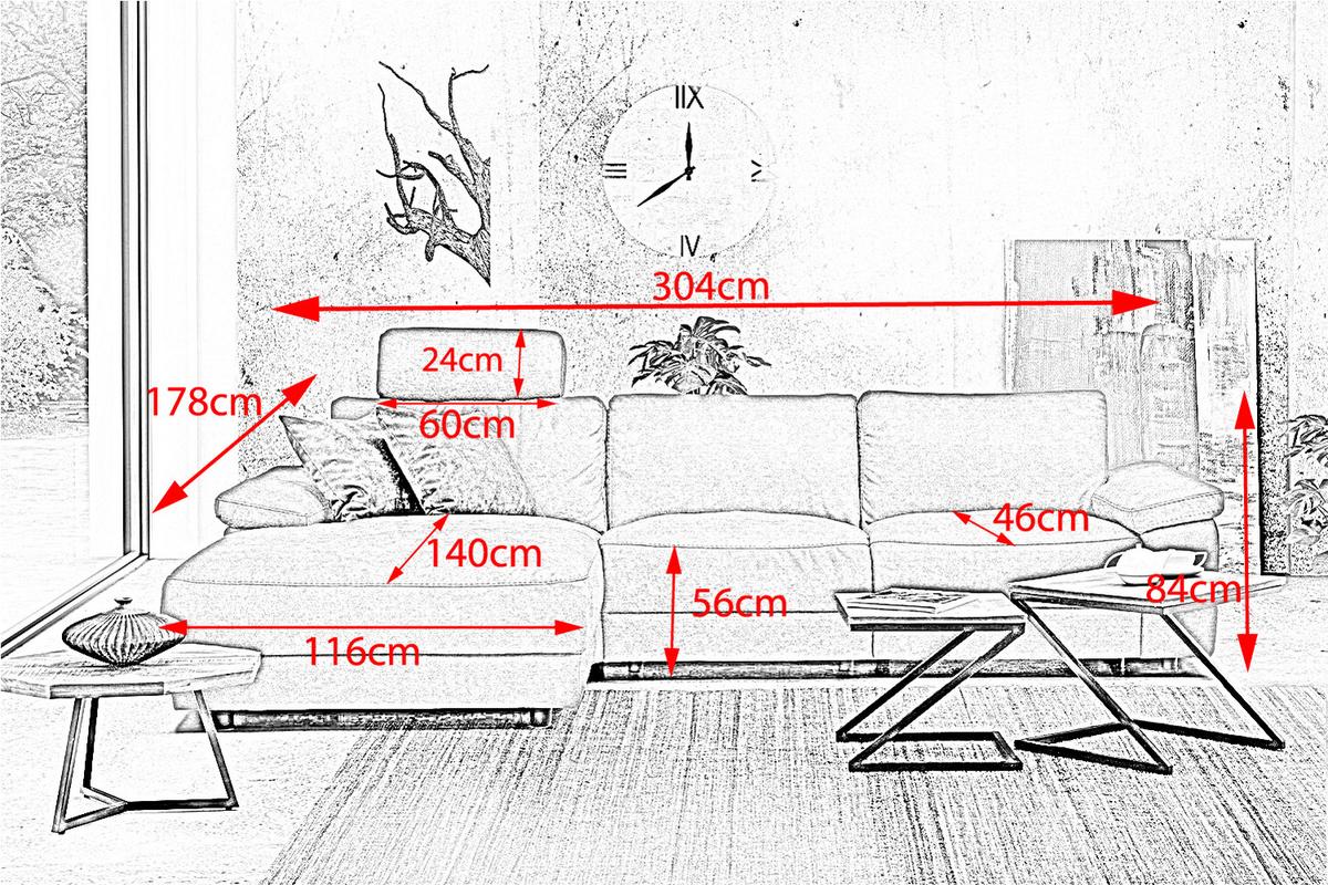 ECKSOFA XL MOTORISCHER RELAXFUNKTION LOLA Dunkelgrün Leder Relaxfunktion - Dunkelgrün/Schwarz, Leder (304/178cm) - KAWOLA