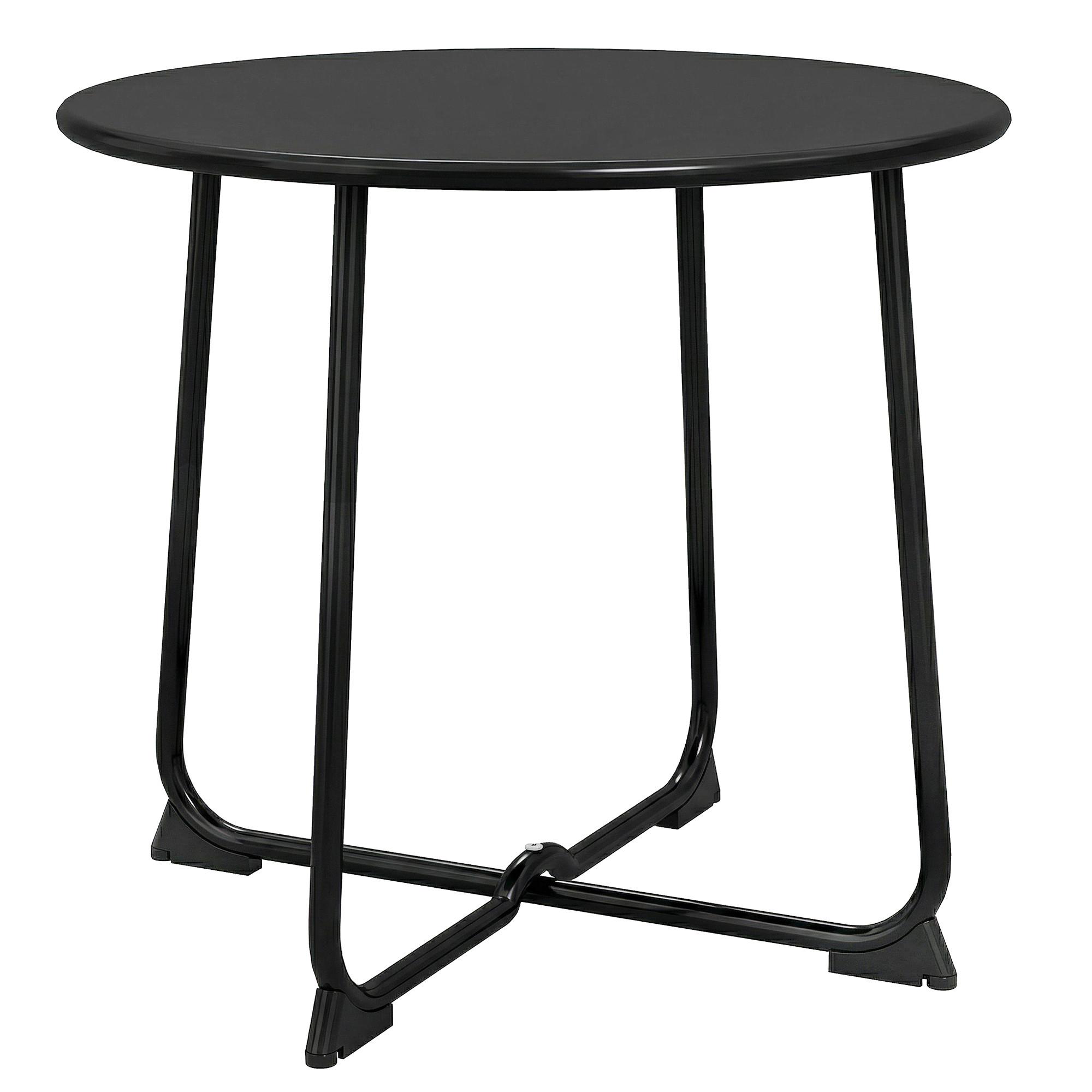 GARTENTISCH Metall Schwarz - Schwarz, Metall (50/50/45.5cm) - Outsunny