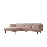 ECKSOFA Agada In Poso - Rosa, Holzwerkstoff/Textil (281/174cm) - Fun Möbel