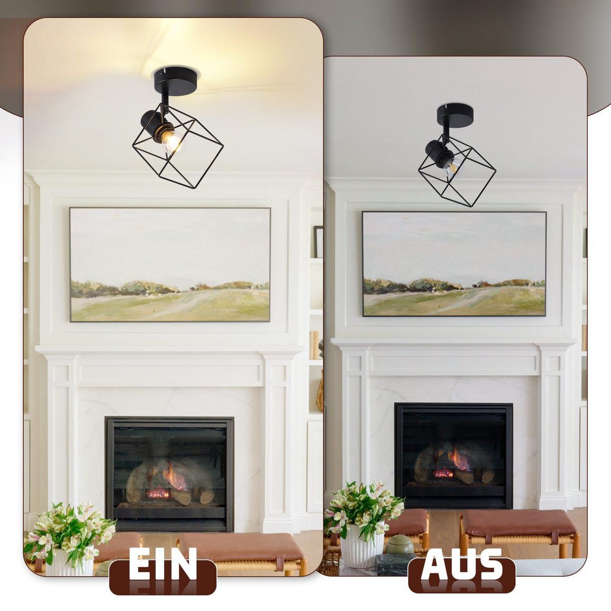 DECKENSTRAHLER Fürth 1-flammig 10/10/15 cm - Schwarz, Metall (10/10/15cm) - Nettlife
