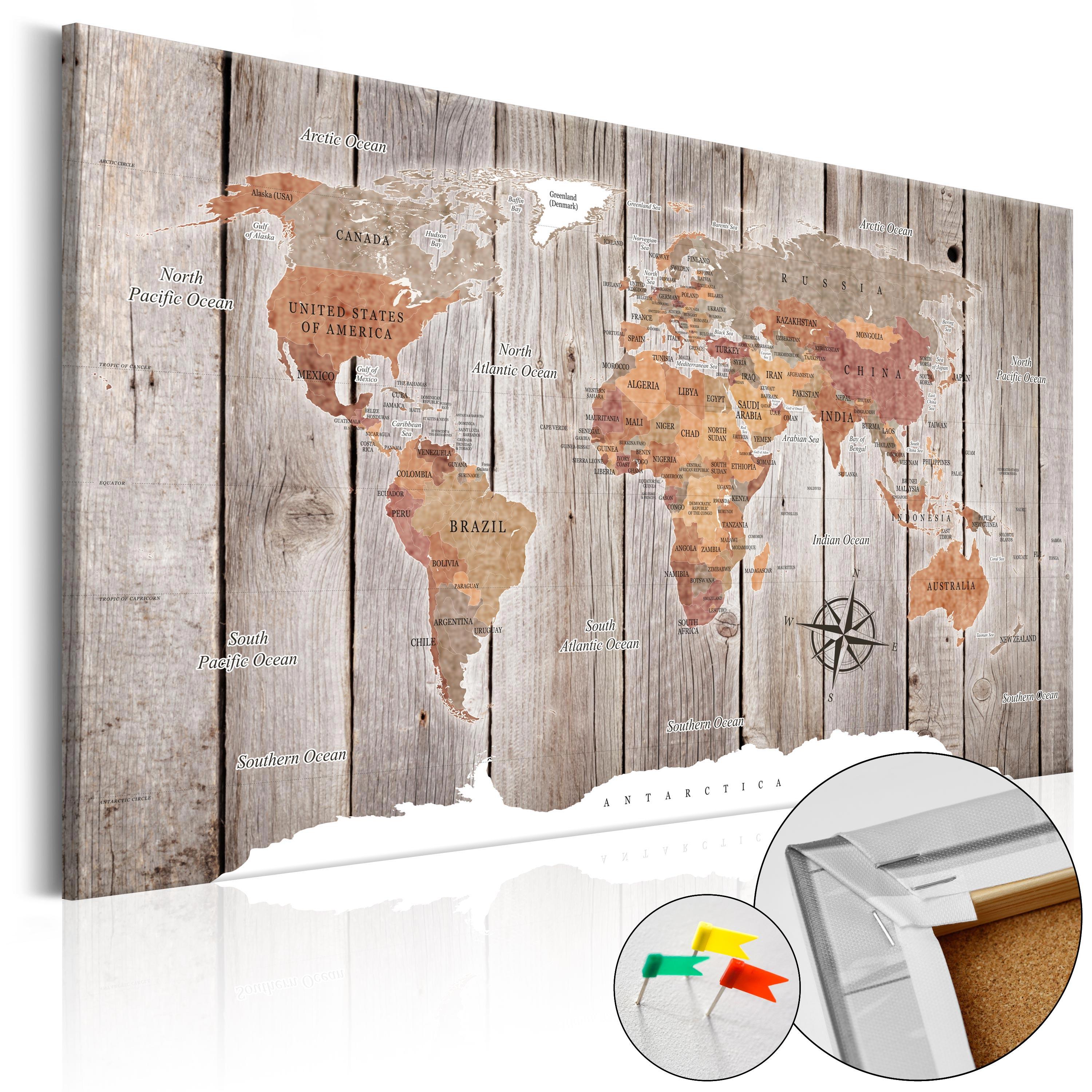 PINNWANDBILDER Braun 60/40 cm - Braun/Orange, Naturmaterialien/Textil (60/40cm) - KUNSTLOFT